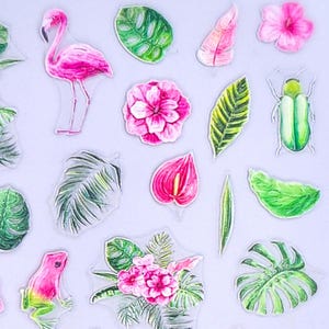 Summer Flamingo Nail Stickers – Tropical Nail Art Decals for Fun Manicures – Waterproof & Easy to Apply – Perfect for Vacation Nails