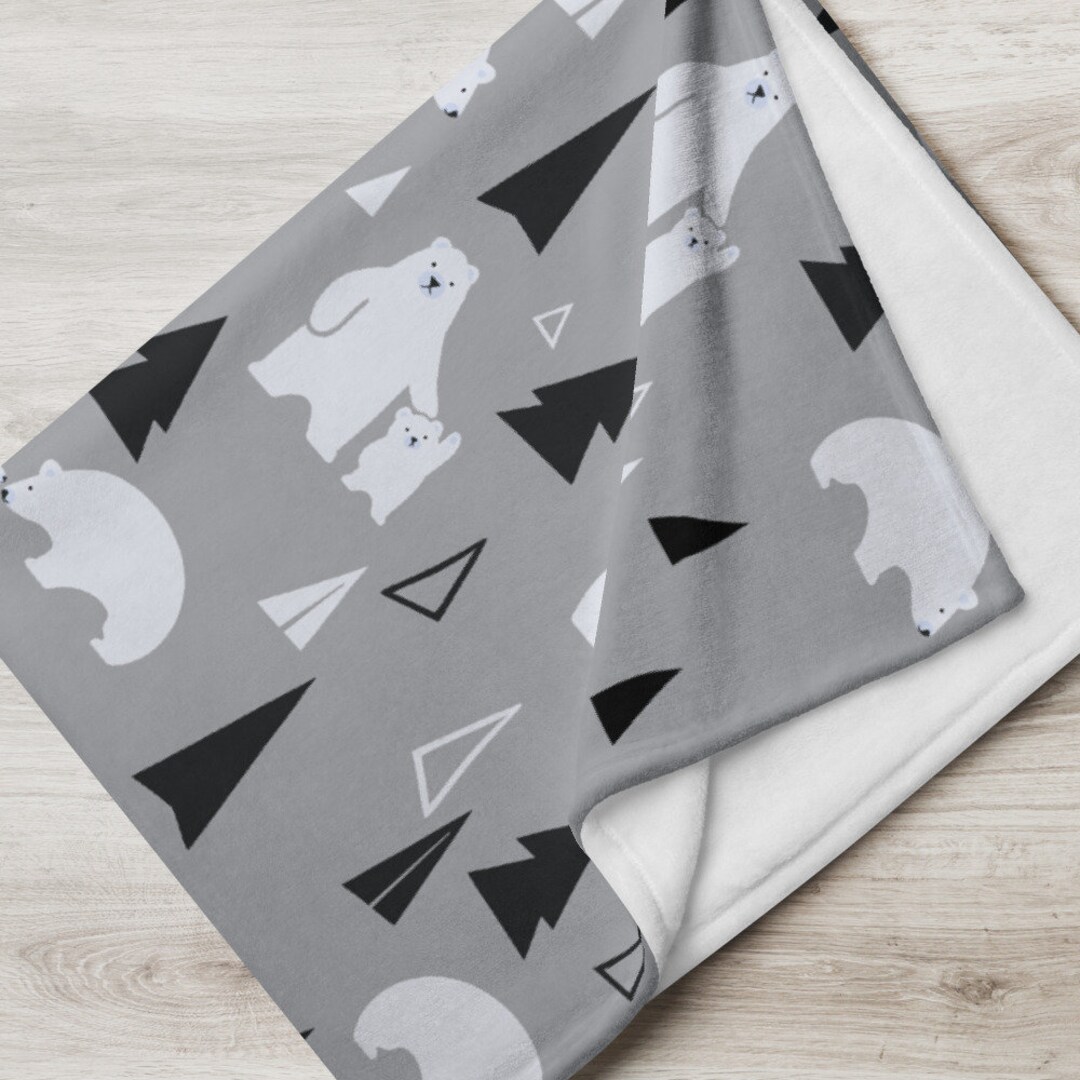 Polar Bear Throw Blanket Etsy