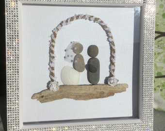 Wedding gift - pebble art