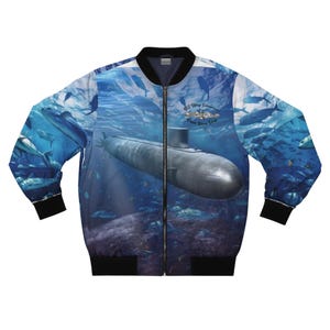 U-Boot-Unterwasserszene Bomberjacke | Marine-U-Boot AOP