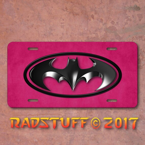 Batman Image On Pink Or Blue Background Novelty License Plate Etsy