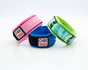 Kids name ID bracelets. Very soft and felixbel nylon. Only Pink in stock