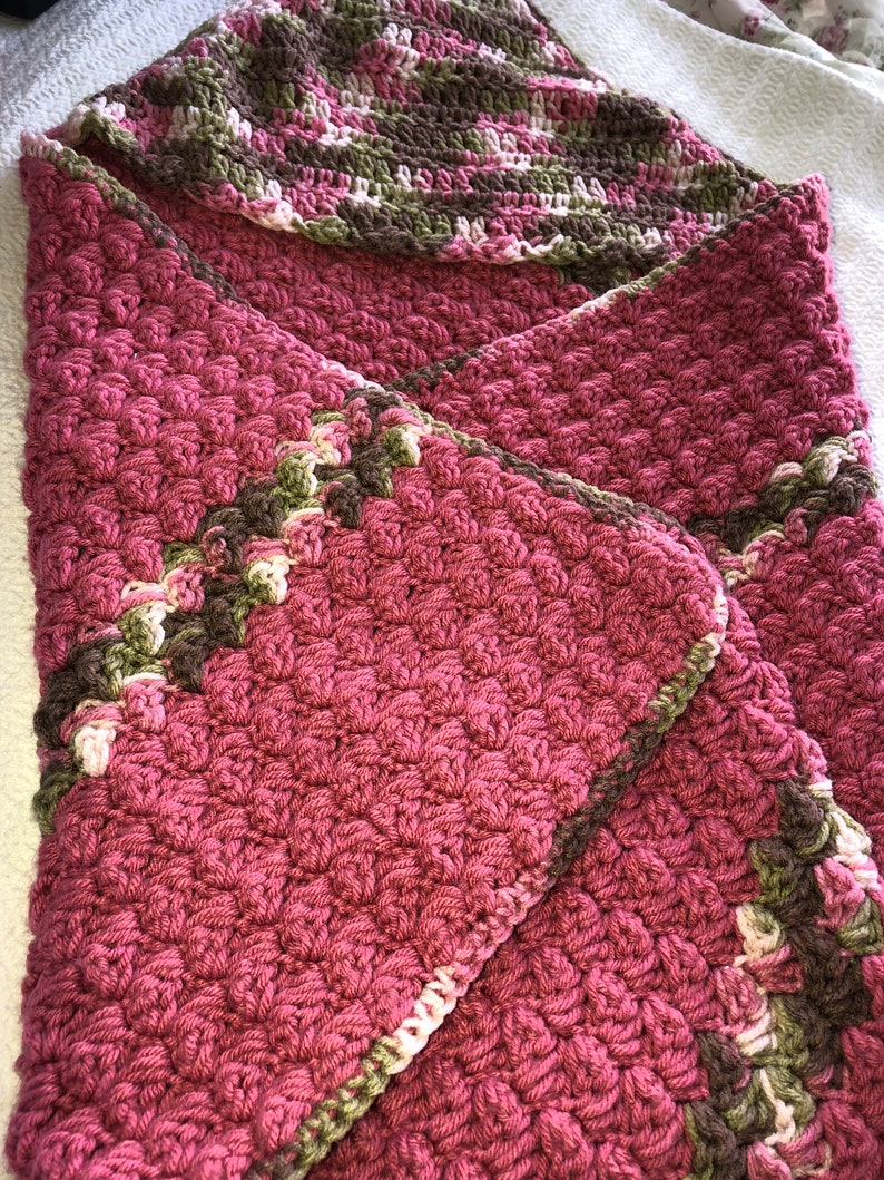 Rose Garden hooded baby blanket