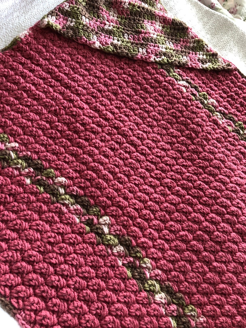 Rose Garden hooded baby blanket