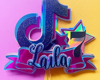 Personalised TikTok Birthday Cake Topper