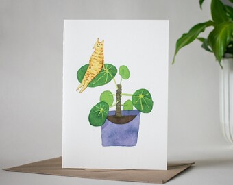 Pancake Plant | Greeting Card of original watercolor painting for Birthday, Mother's Day, Valentines Day or just to say hello