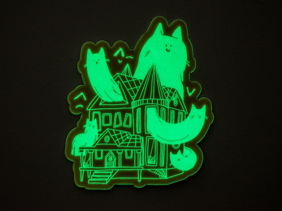 Maison hantée par des fantômes de chat Sticker phosphorescent, Sticker chat,  Fantômes mignons, Sticker bouteille d'eau, Sticker pour ordinateur  portable, Imperméable -  Canada