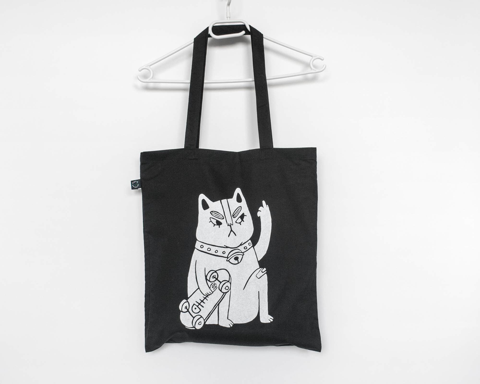 Cat Tote Bag Organic Cotton Bag Tote Bag Reusable Tote Etsy