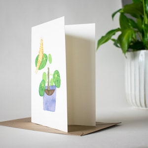 Pancake Plant Greeting Card of original watercolor painting for Birthday, Mother's Day, Valentines Day or just to say hello image 2