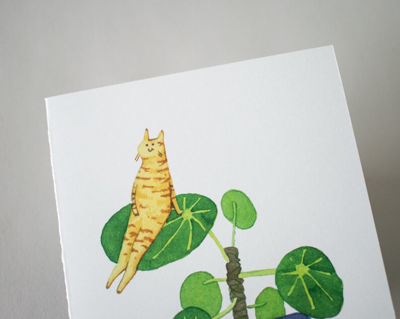 Pancake Plant Greeting Card of original watercolor painting for Birthday, Mother's Day, Valentines Day or just to say hello image 4