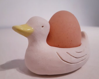 Ceramic white duck egg cup