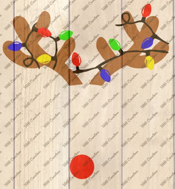 Download Reindeer Antlers With Christmas Lights Svg Png Dfx Eps Etsy