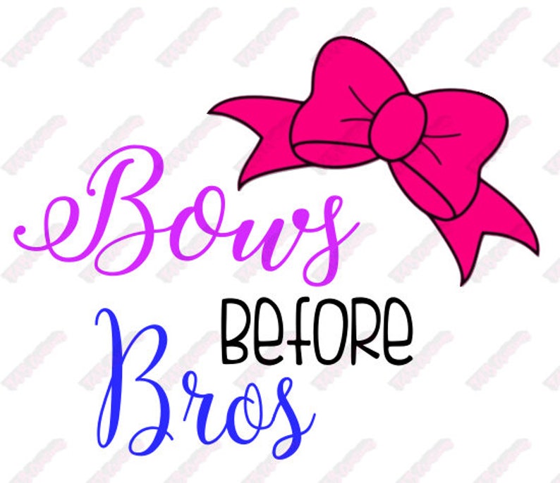 Bows Before Bros .svg .png .dxf .eps Etsy