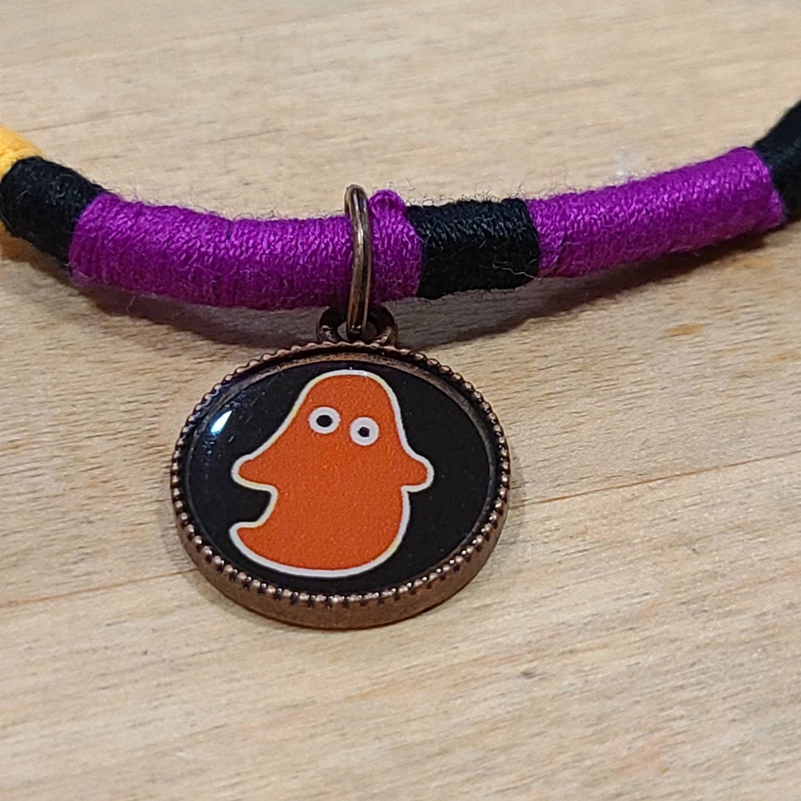 Ghost Charm on Wrapped Friendship Bracelet Etsy
