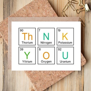 Periodic Table Card,  Nerd Card, Geek Card, Geeky Gifts, Science Teacher Gift