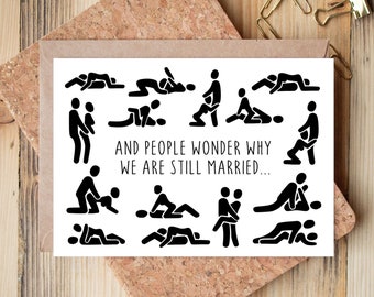 Anniversary Card For Husband, Funny Anniversary Card, Rude Cards, Husband Gift