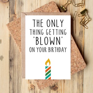 Boyfriend Birthday Card, Funny Birthday Card For Boyfriend, Rude Birthday Card, Funny Cards image 1