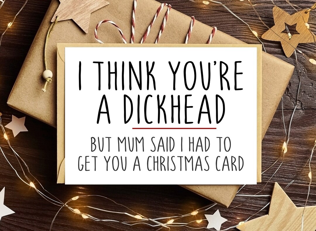 Brother Christmas Card Funny Christmas Card Brother Gift Etsy UK