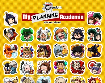 mha sticker sheet etsy