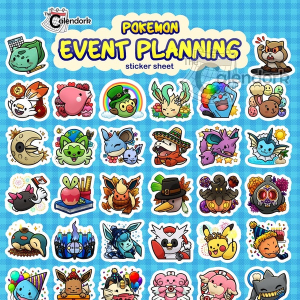 Foglio di adesivi Poke Planner