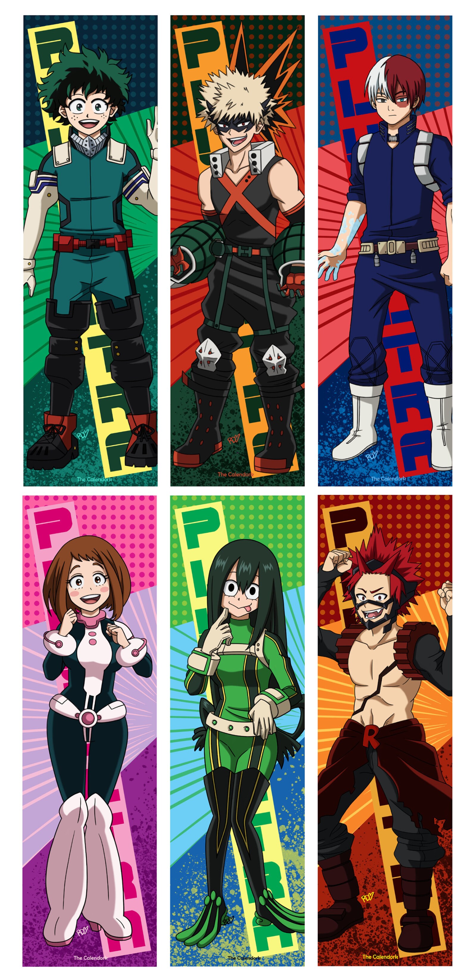 MHA Character Bookmarks | Etsy