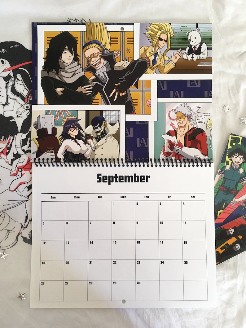 MHA Wall Calendar Etsy