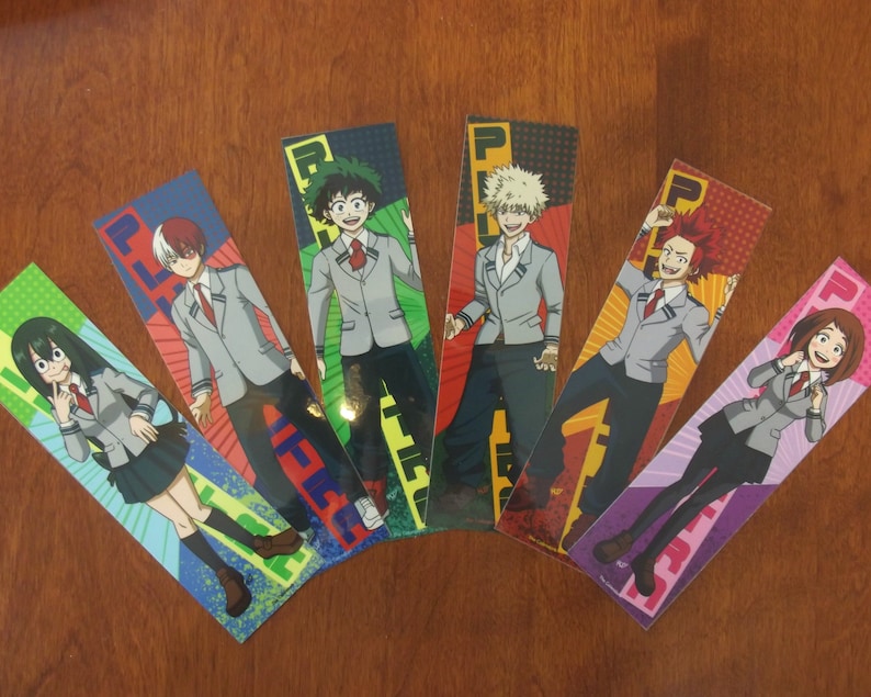 MHA Character Bookmarks | Etsy