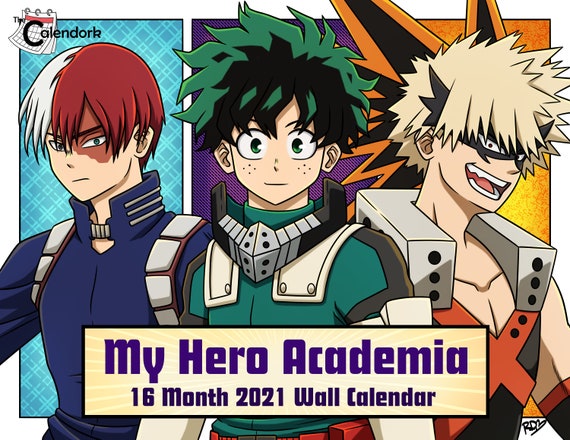 Mha Wall Calendar Etsy my hero academia 2021 comic calendar
