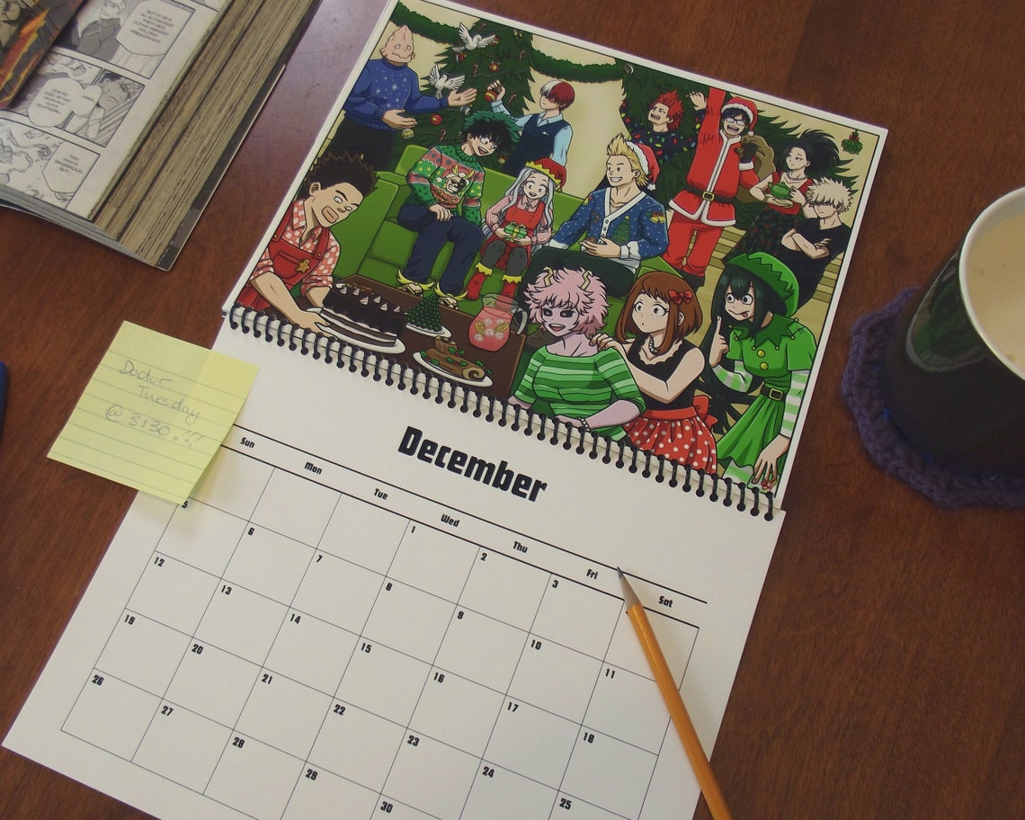 MHA Wall Calendar Etsy