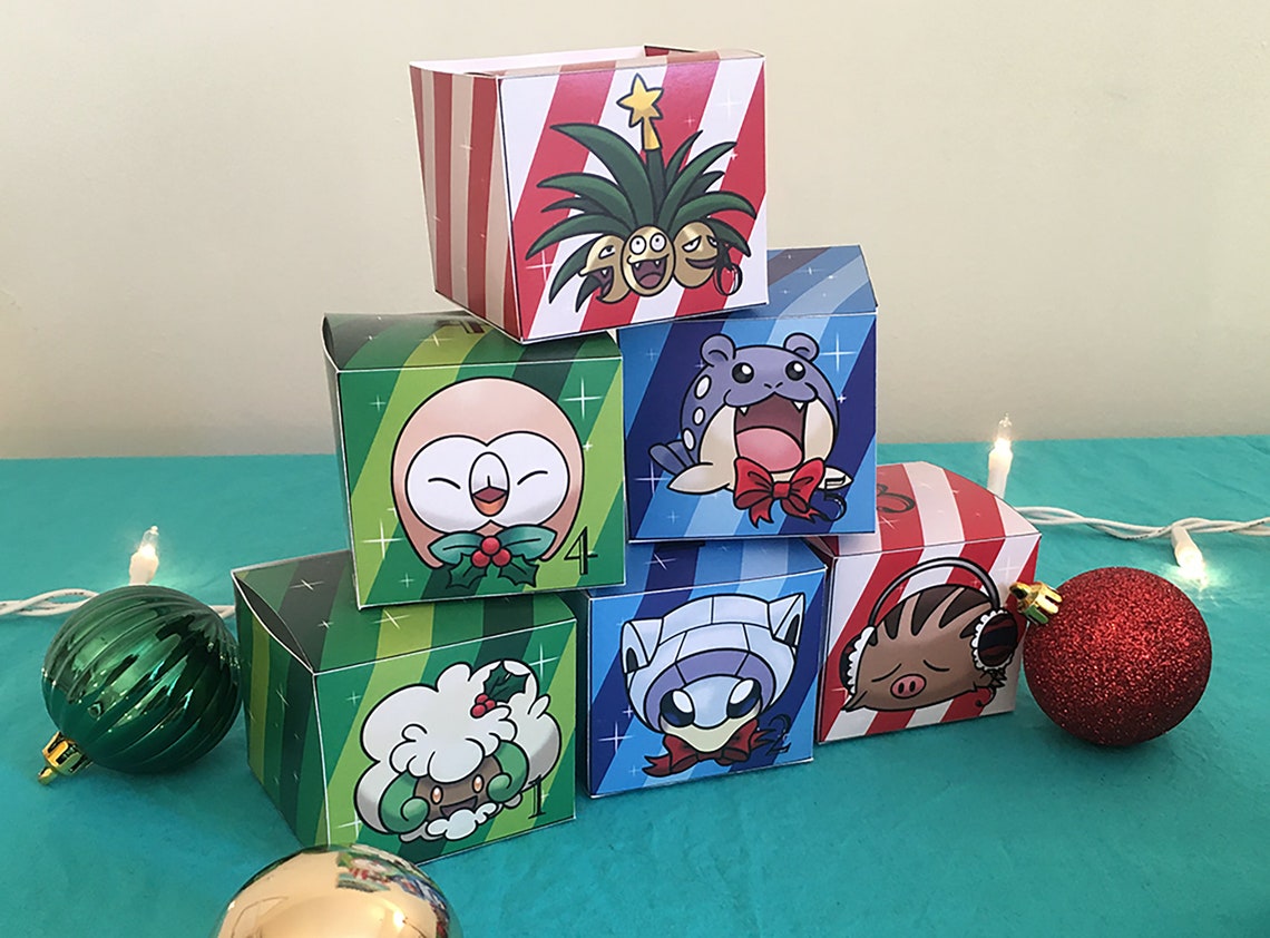 Printable Pokemon Advent Calendar Etsy.de