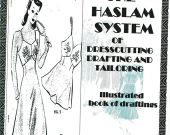PDF Vintage "Haslam-systeem" van kledingsnit en geïllustreerde tekeningen. Lingerie nr.4 GRATIS haslam curve