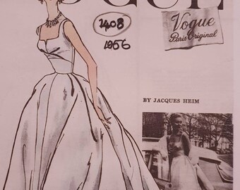 1021 1950s Vintage Sewing Pattern B38 WEDDING /& BRIDESMAID/'S DRESS
