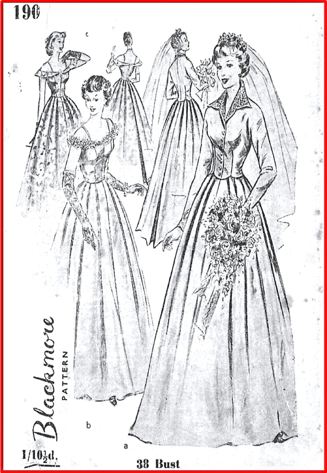 Vintage Blackmoore Sewing Pattern Ladies Wedding Dress Etsy UK
