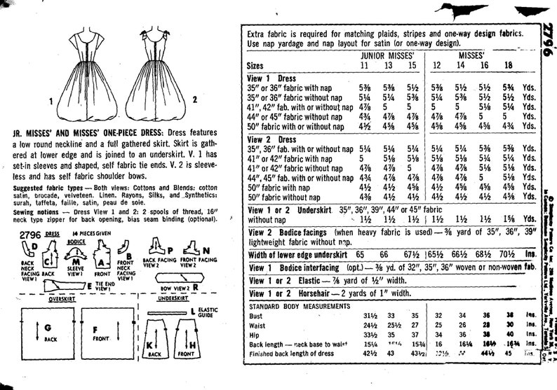 PDF Instant Download Sewing Pattern Simplicity 4628 Womens Slip and