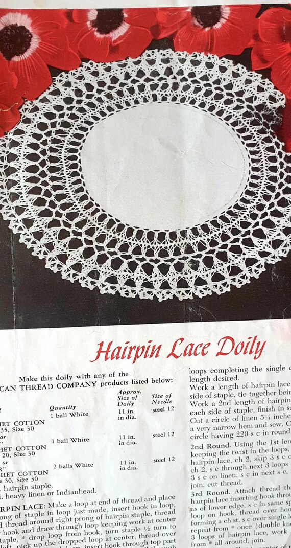 Pineapple ruffle doilies.,American thread PDF Vintage crochet pattern ...