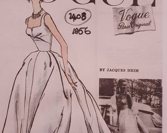PDF Vintage vogue coutourier, Wedding dress, ballgown , evening dress, sewing pattern