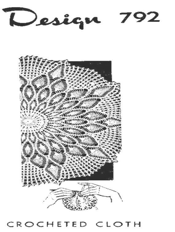 Pineapple Circular Tablecloth Crochet Pattern - Etsy