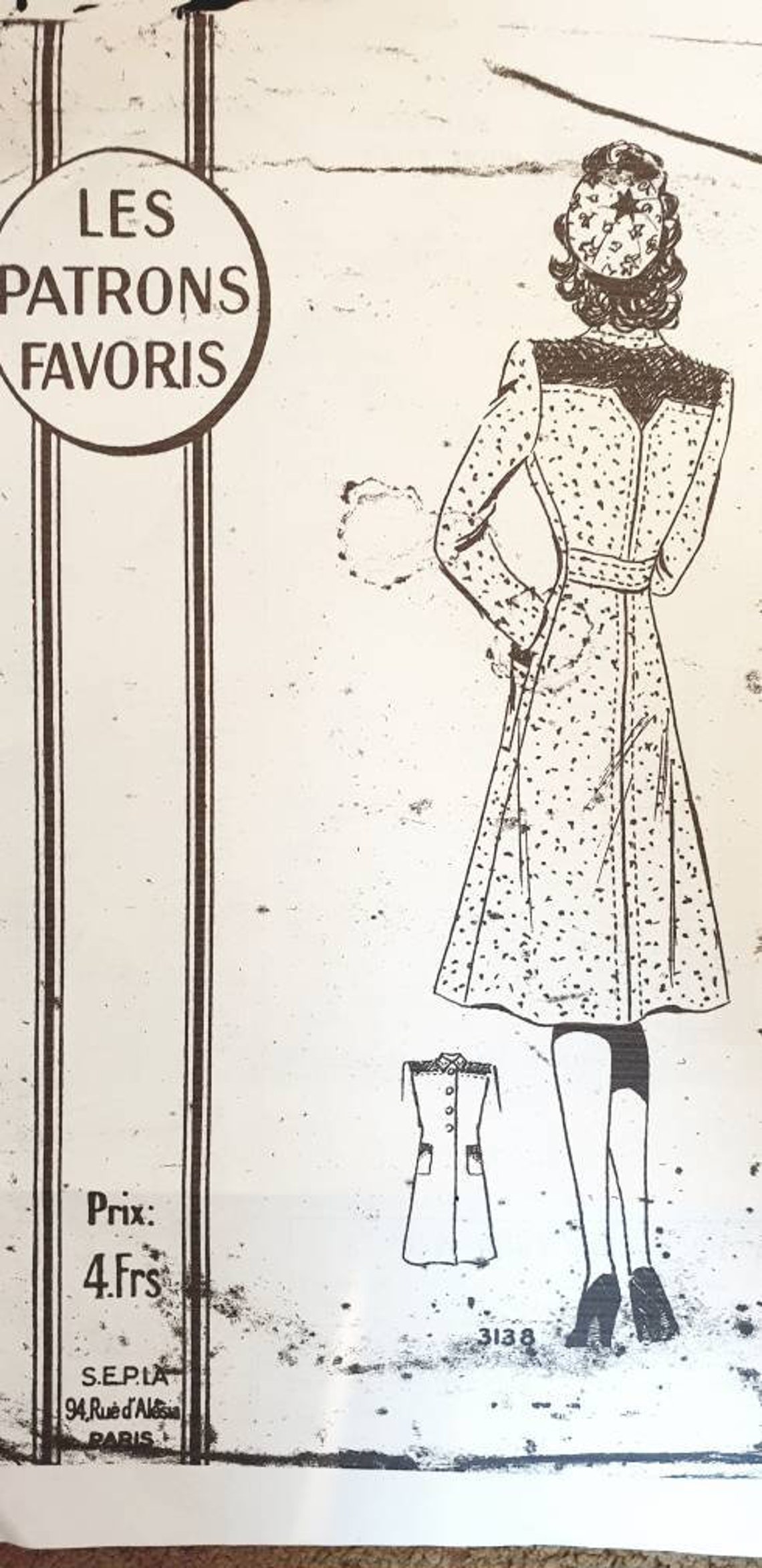 PDF Vintage french sewing pattern Les Patrons Favours size - Etsy France