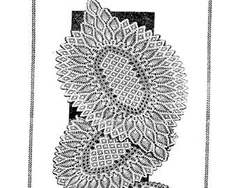 PDF Crochet Pattern, Spiderwebs and Pineapples, Oval Doilies in 3 sizes