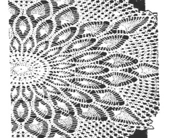 Pineapple  circular tablecloth crochet pattern