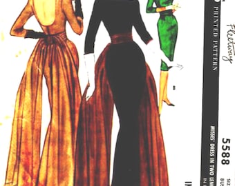 PDF Vintage Sewing Pattern, McCalls by Pauline Trigere,size 16, Bust 36ins, Wedding, Bridesmaids, Sheath, Evening Dress