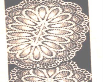 PDF Crochet pattern, Pineapple Oval and Round Doilies with shell border, Alice Brooks