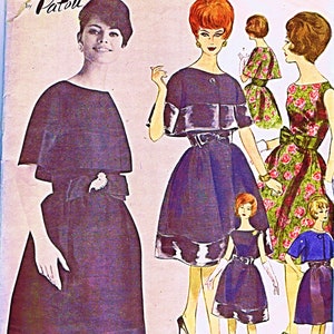 PDF Vogue Paris Original sewing pattern 1075 Patou  . One - piece dress and boleroe  Size 10  bust 31 inches