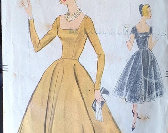 PDF Vintage vogue no. 9280 sewing pattern  ballgown wedding dress size 18 bust 38ins