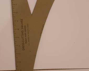 PDF Vintage Haslam System Dresscutting Square con patrones de costura de curvas y regla