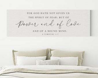 2 Timothy Scripture Decal for Bedroom A Spirit of Power Wall Bible Decal Removable Scripture Verse 2 Timothy 1:7 q19