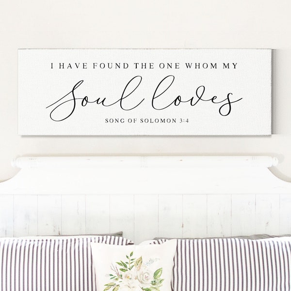 Soulmate Scripture Canvas Sign, Farmhouse Wedding Gift