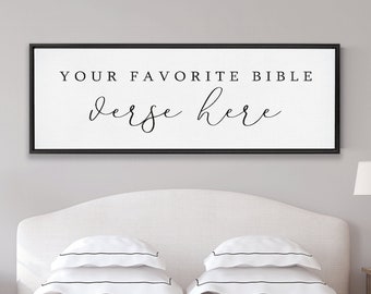 Custom Bible Verse Canvas Sign: Personalized Inspirational Wall Art