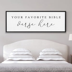 Custom Bible Verse Canvas Quote Sign | Personalized Wall Art Sign, Inspirational Canvas Wall Art