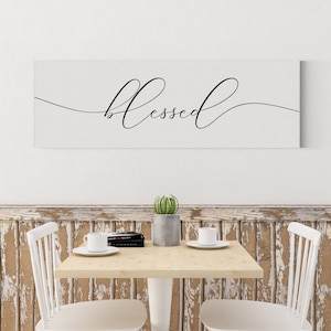 Blessed, Inspirational Canvas Wall Art, | Classic Wall Art Sign And Home Decor